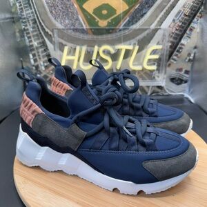 Pierre Hardy Trek Comet sneakers navy with grey suede and pink